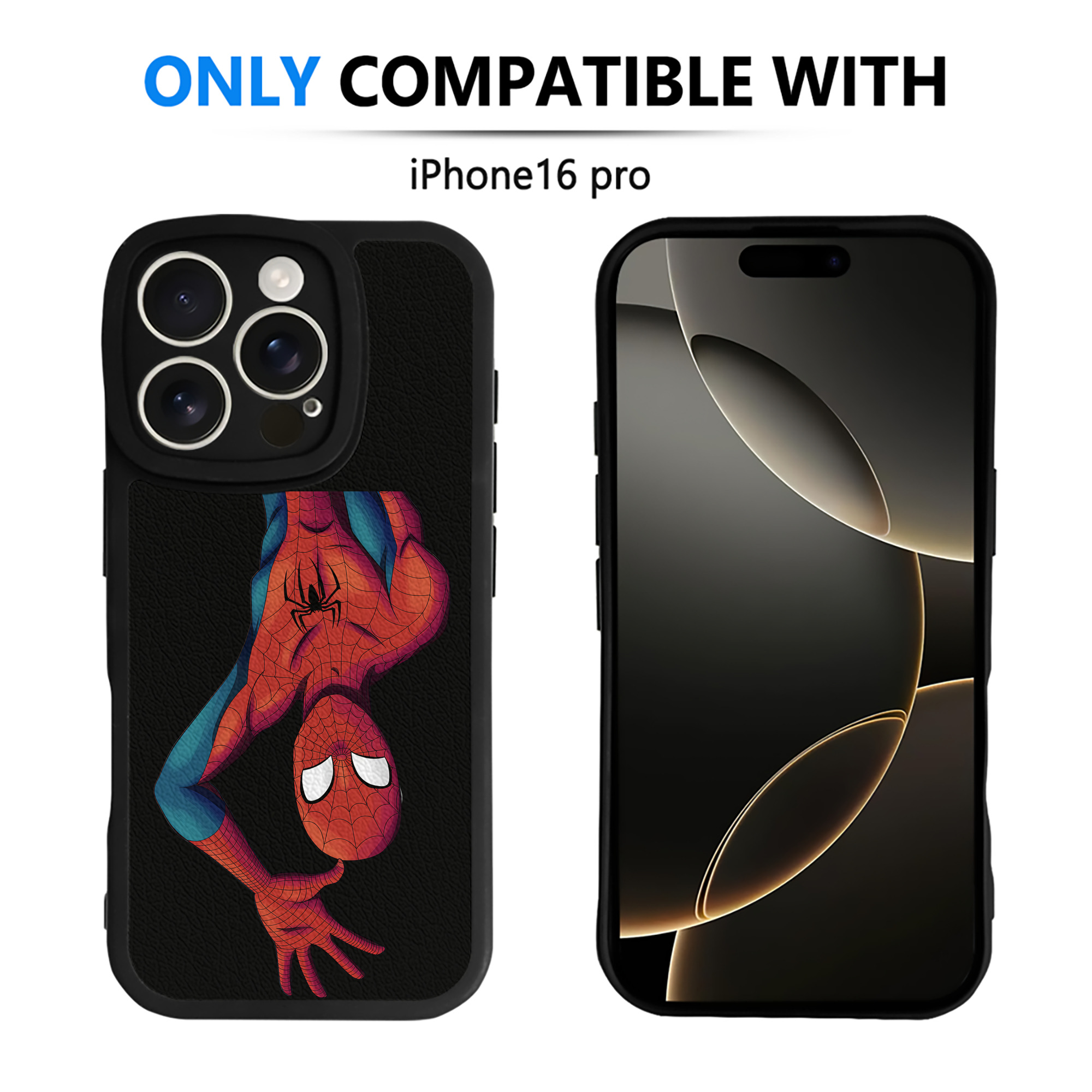 （画像用） Spider Man スパイダーマン 【iPhone 16シリーズ対応】シリコンスマホケース（レザー調） 材質：シリコン